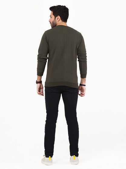 Edenrobe - Men's Green SweatShirt - EMTSS22-004