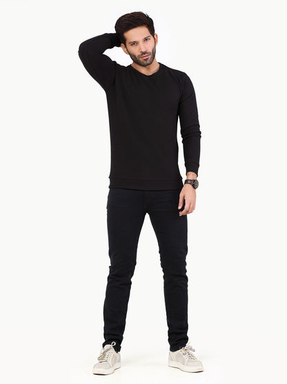 Edenrobe - Men's Black SweatShirt - EMTSS22-005