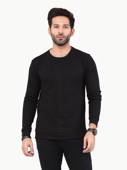 Edenrobe - Men's Black SweatShirt - EMTSS22-005
