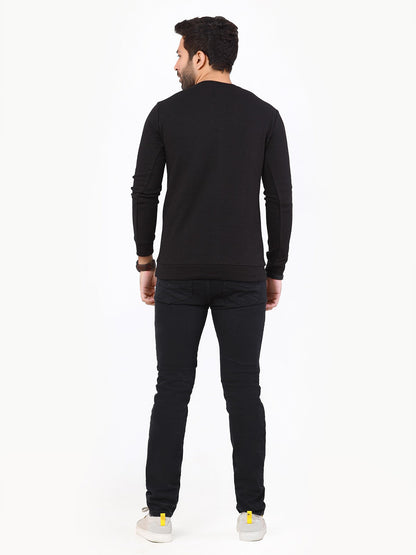 Edenrobe - Men's Black SweatShirt - EMTSS22-005
