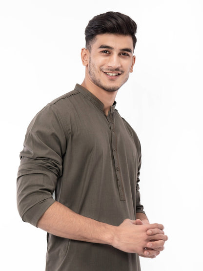 Edenrobe - Men's Dark Olive Swish Collection - EMTSW22S-99125