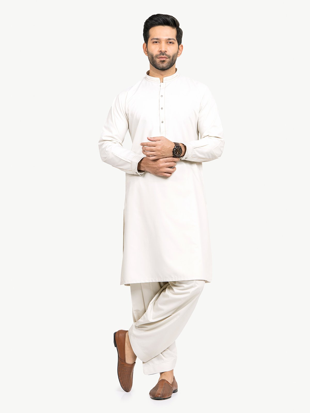 Edenrobe - Men's Light Beige Swish Collection - EMTSW22S-99176