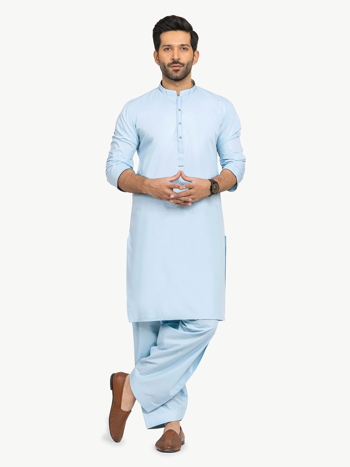 Edenrobe - Men's Sky Blue Swish Collection - EMTSW22S-99177