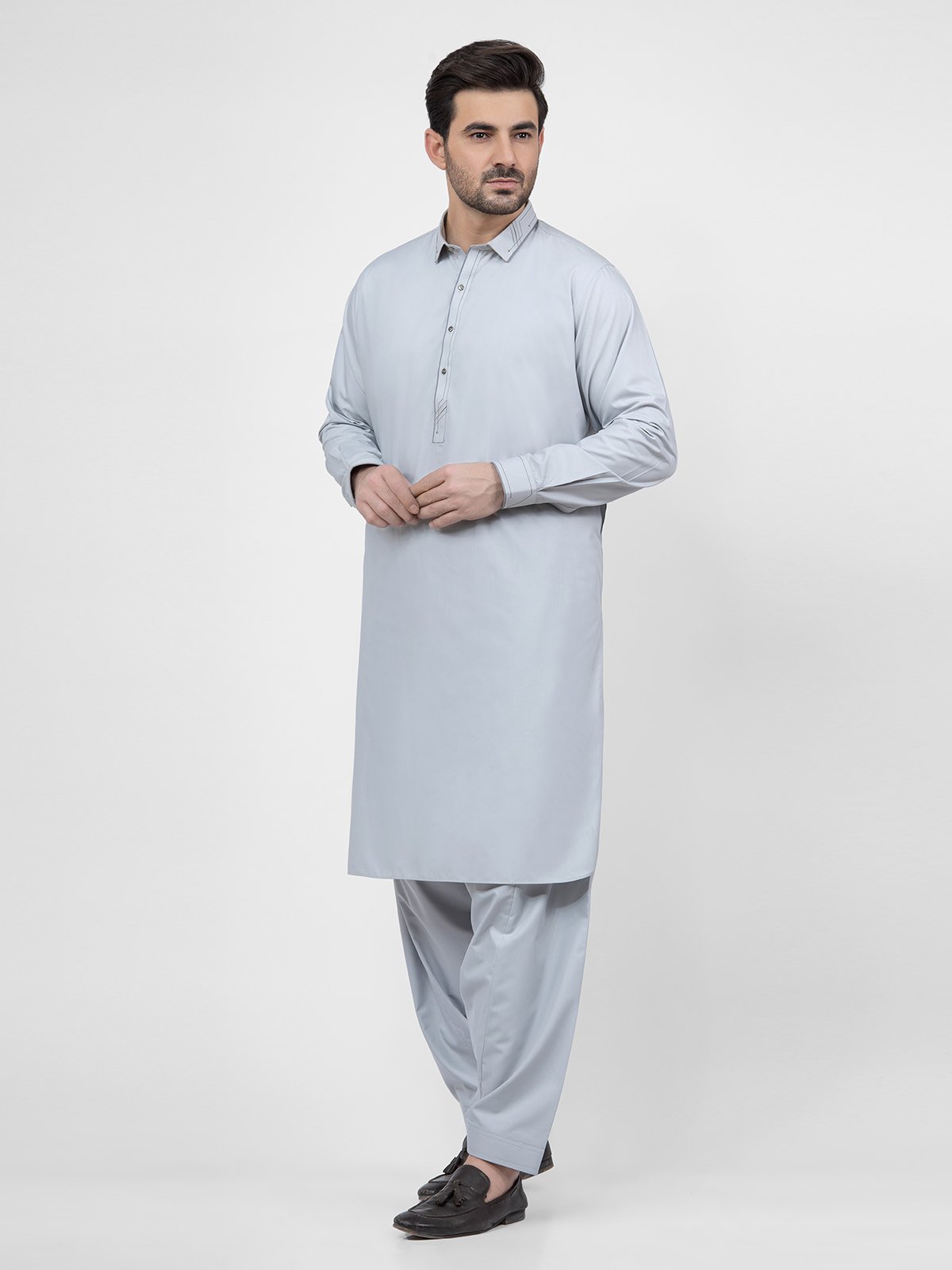 Edenrobe - Men's Grey Swish Collection - EMTSW22S-99180