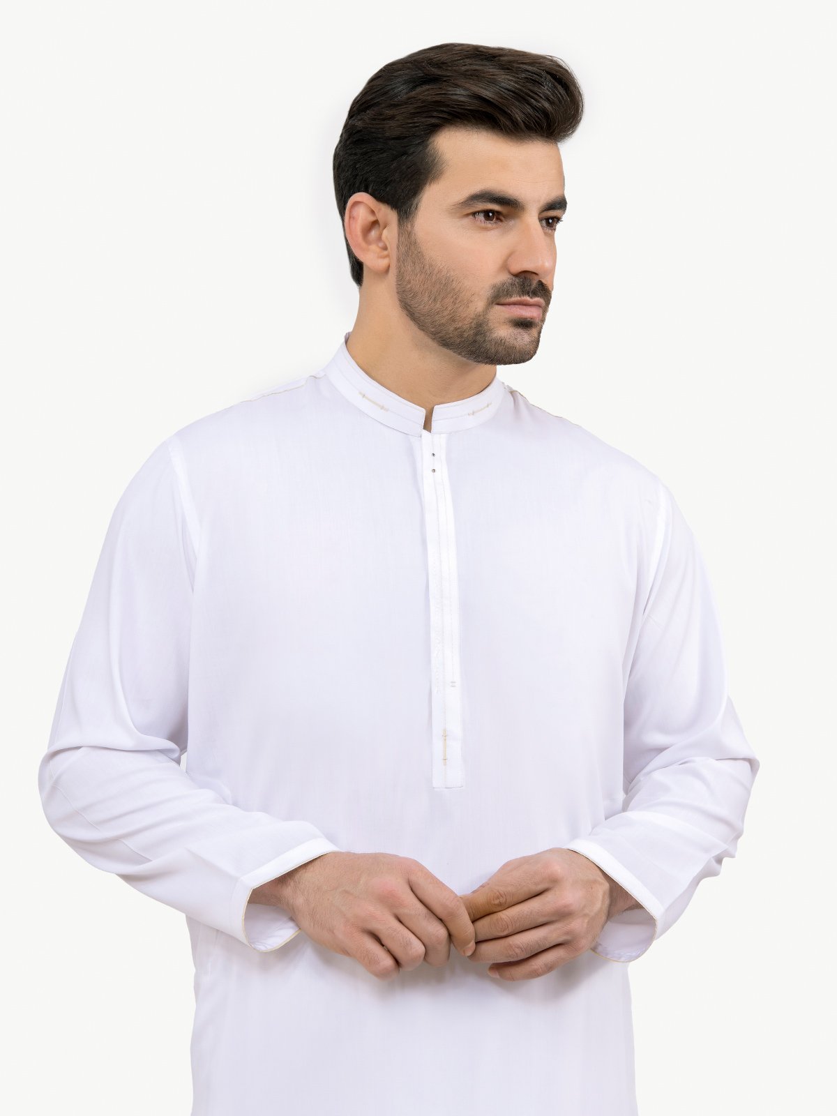 Edenrobe - Men's White Swish Collection - EMTSW22S-99185