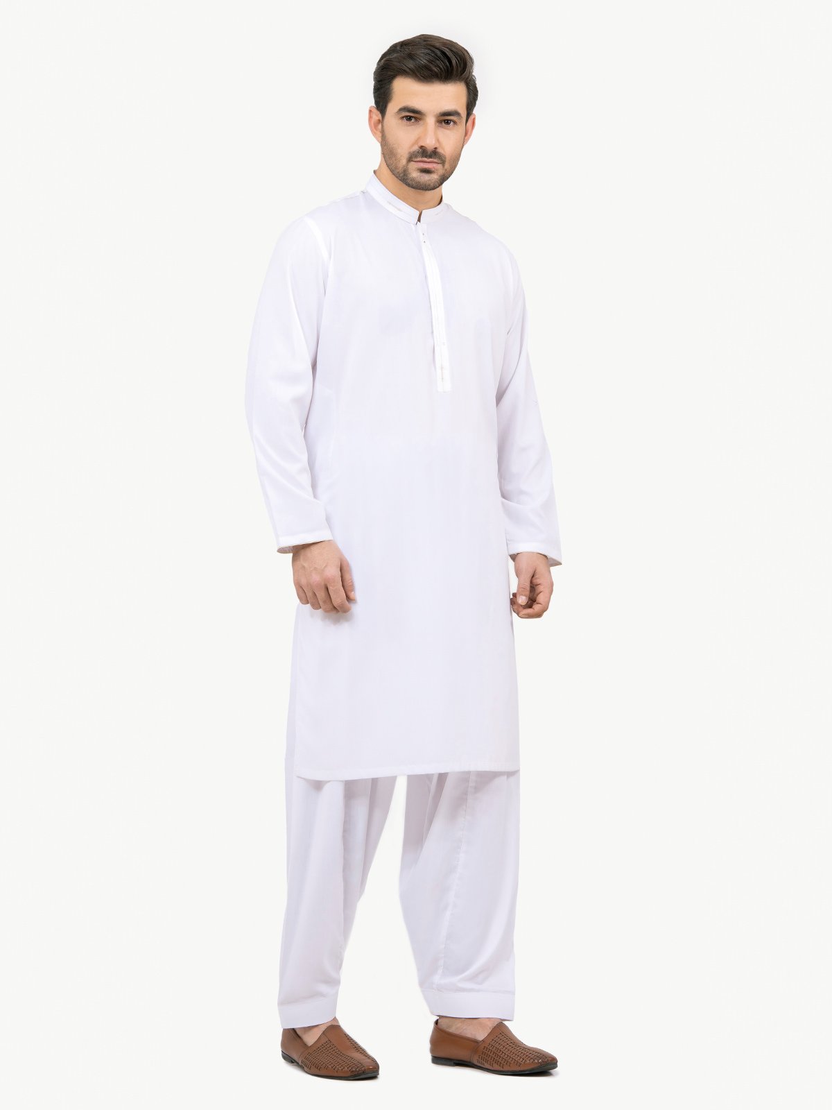 Edenrobe - Men's White Swish Collection - EMTSW22S-99185