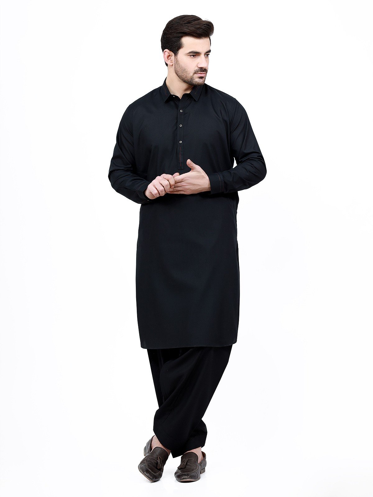 Edenrobe - Men's Black Swish Collection - EMTSW22S-99186