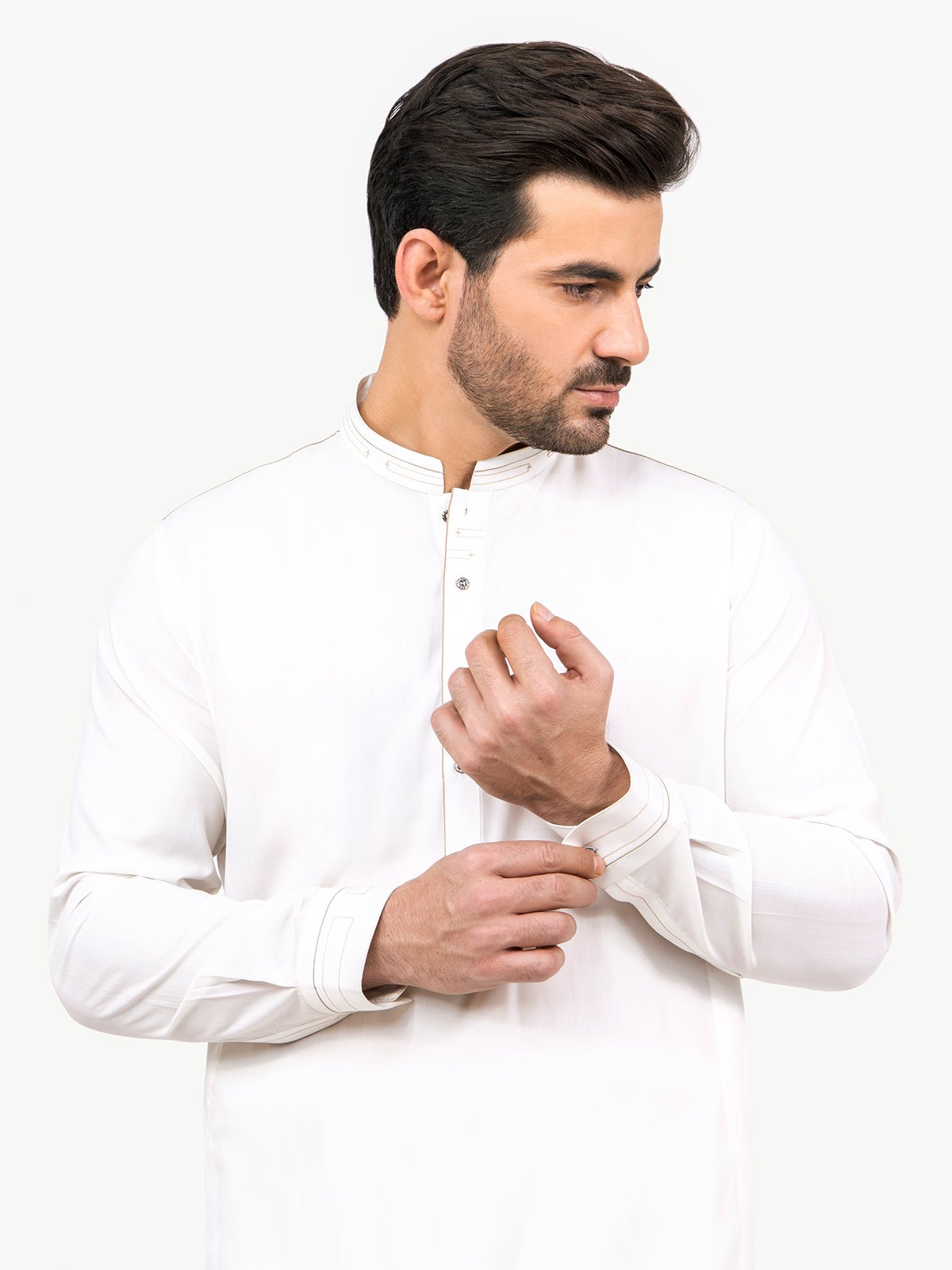 Edenrobe - Men's Off White Swish Collection - EMTSW22S-99188