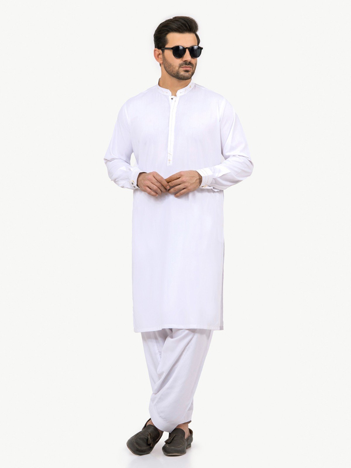 Edenrobe - Men's White Swish Collection - EMTSW22S-99191