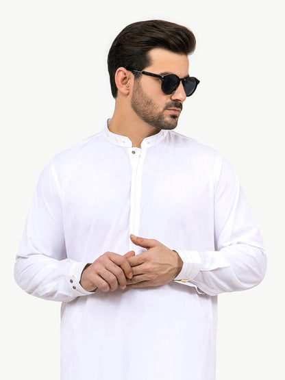 Edenrobe - Men's White Swish Collection - EMTSW22S-99191