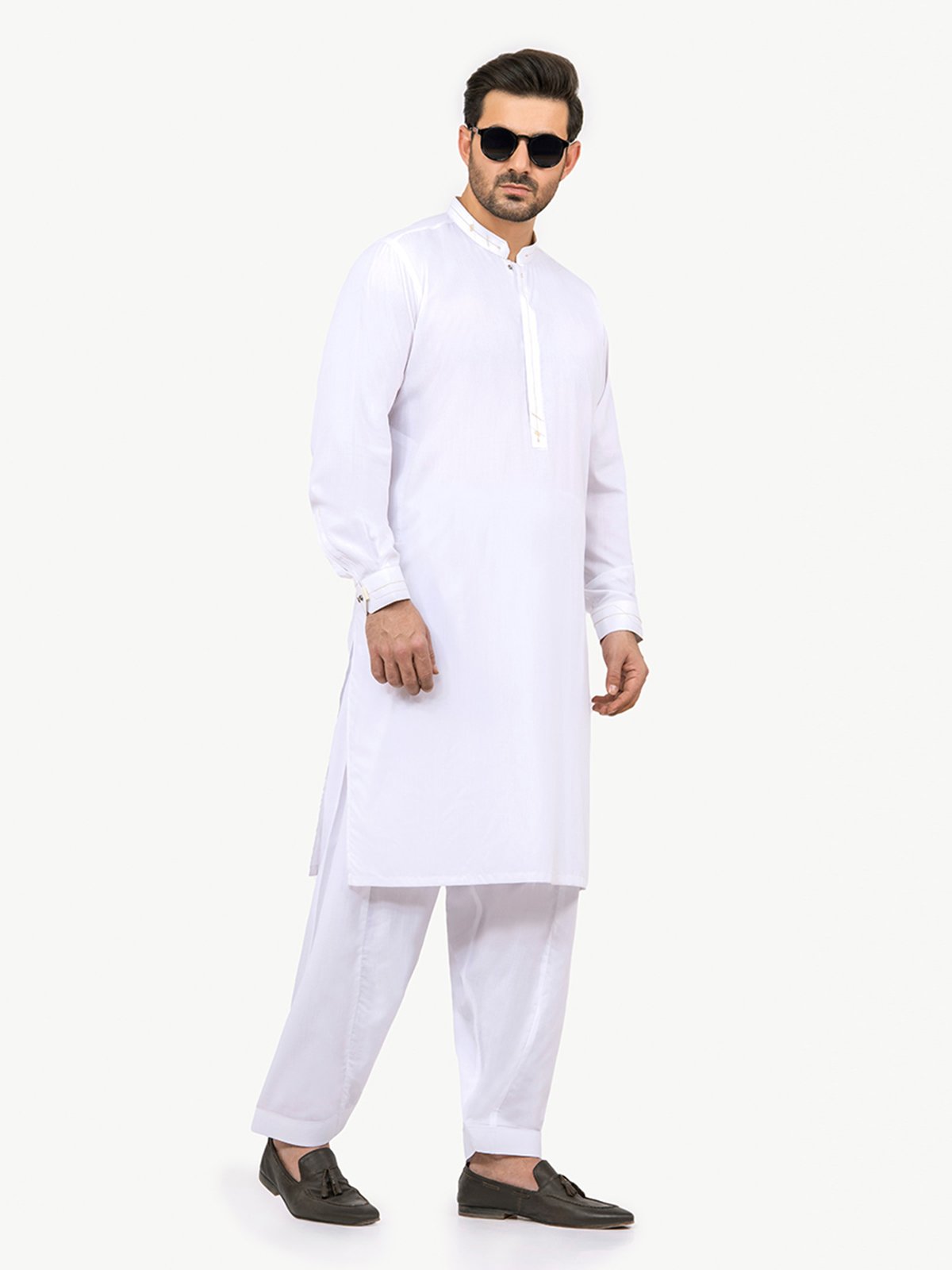 Edenrobe - Men's White Swish Collection - EMTSW22S-99191