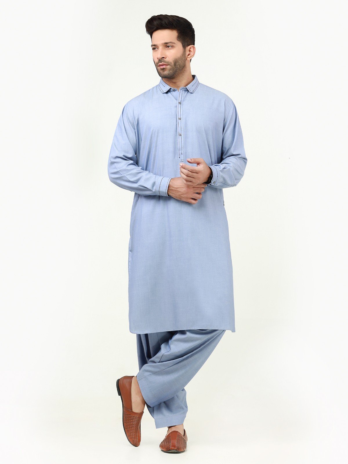 Edenrobe - Men's Sky Blue Swish Collection - EMTSW22S-99210