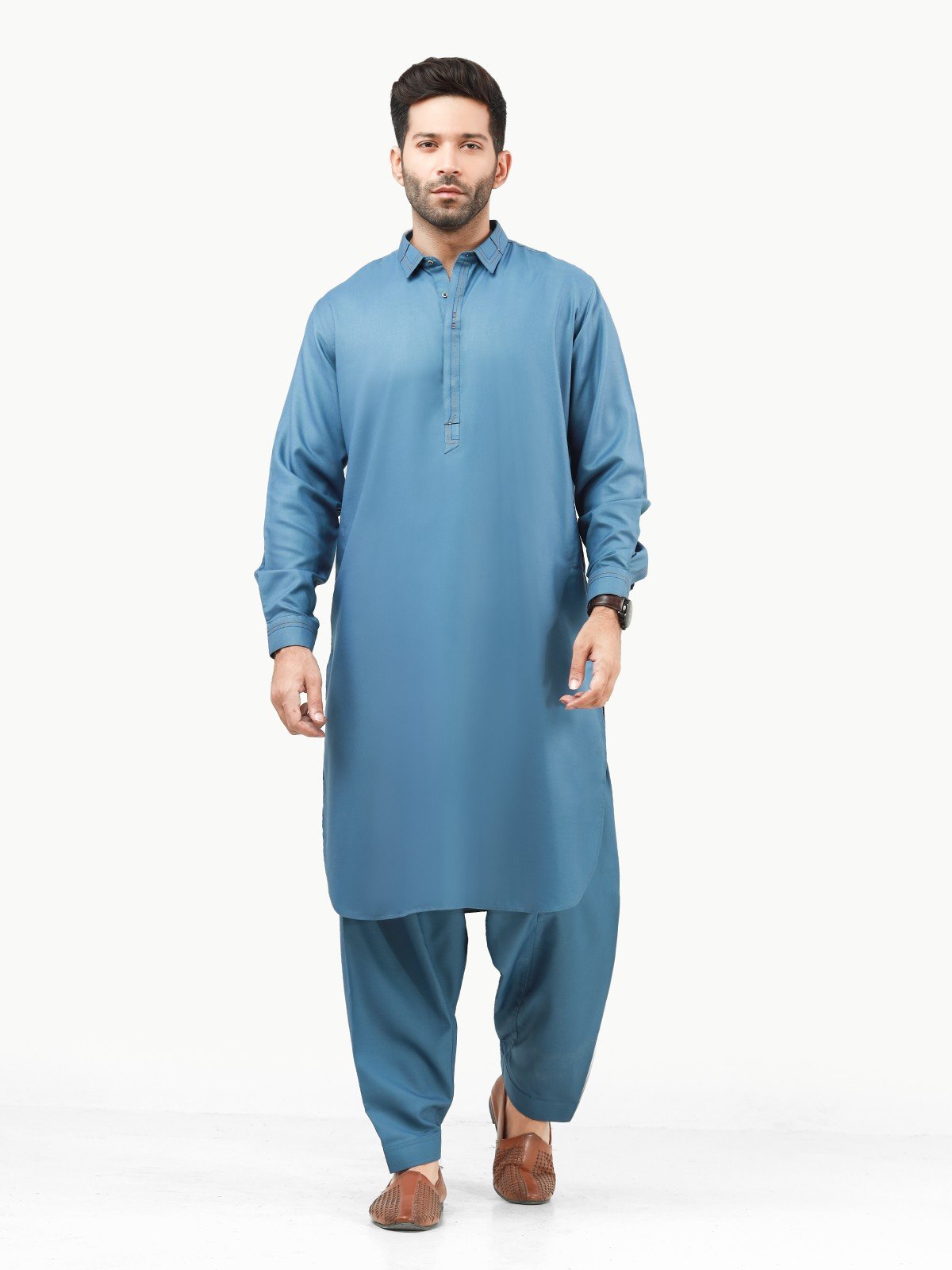 Edenrobe - Men's Dirty Blue Swish Collection - EMTSW22S-99218