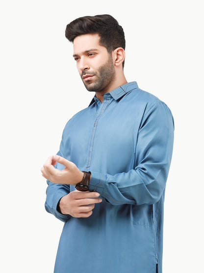 Edenrobe - Men's Dirty Blue Swish Collection - EMTSW22S-99218