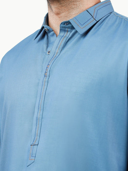 Edenrobe - Men's Dirty Blue Swish Collection - EMTSW22S-99218