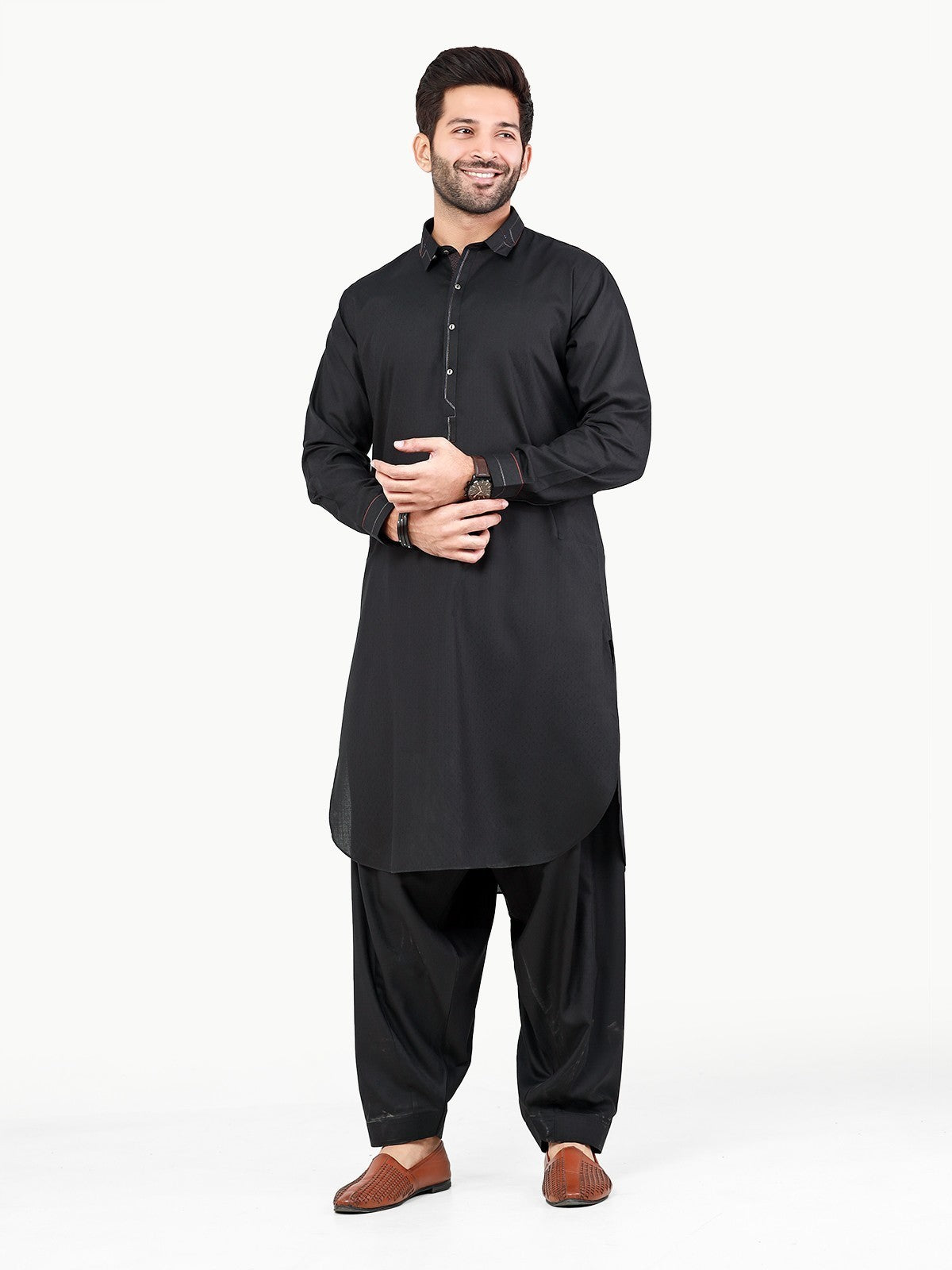 Edenrobe - Men's Black Swish Collection - EMTSW22S-99220