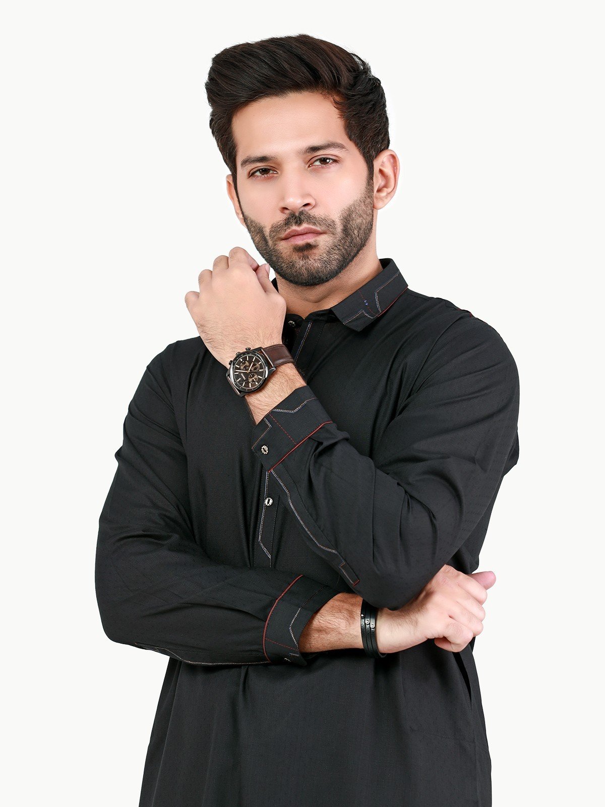 Edenrobe - Men's Black Swish Collection - EMTSW22S-99220