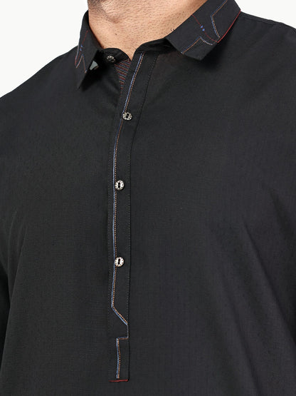 Edenrobe - Men's Black Swish Collection - EMTSW22S-99220