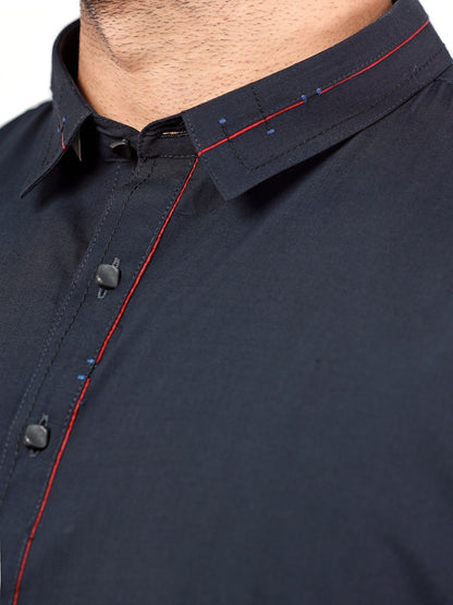 Edenrobe - Men's Dark Navy Swish Collection - EMTSW22S-99231