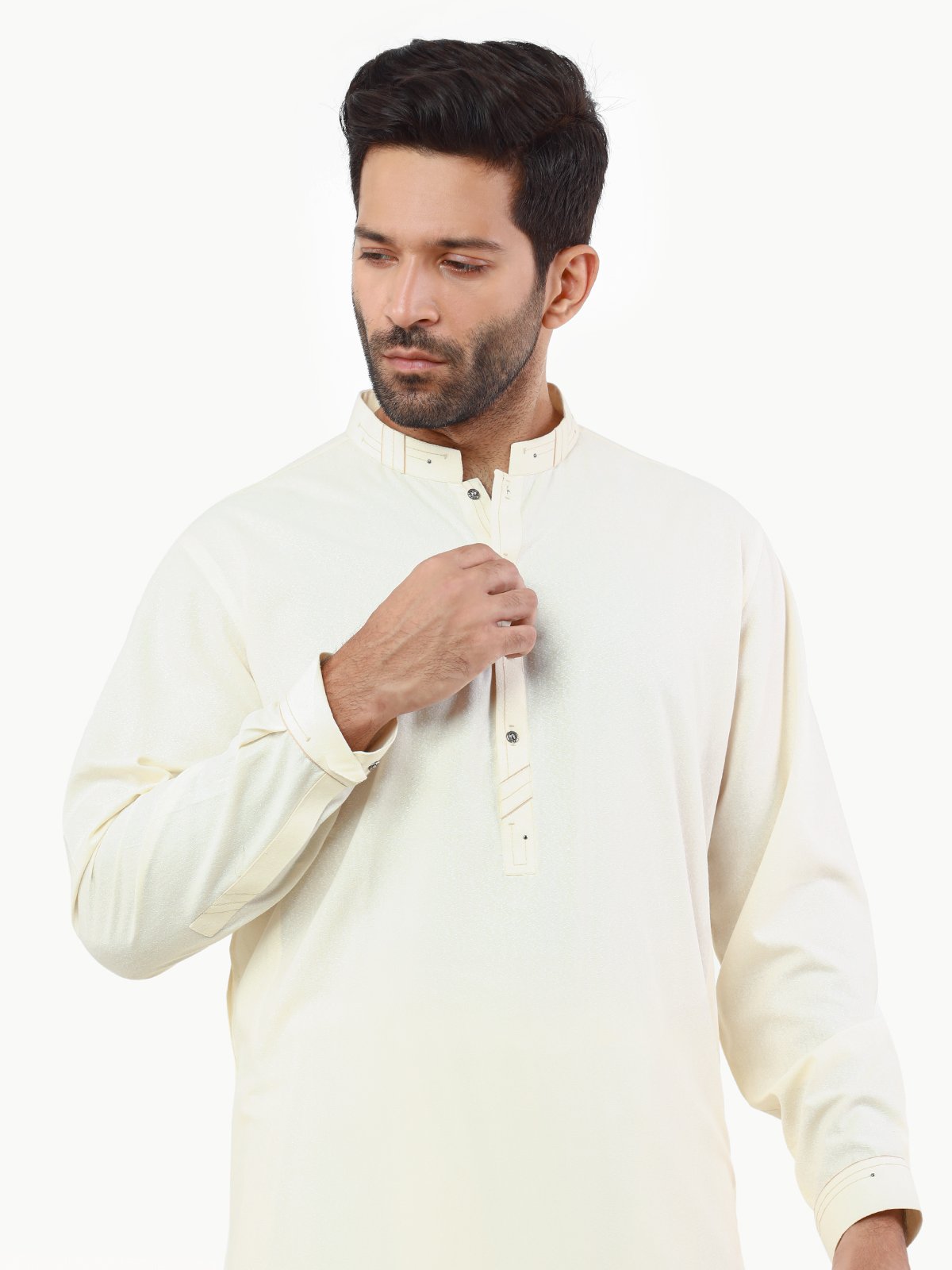 Edenrobe - Men's Cream Swish Collection - EMTSW22S-99246