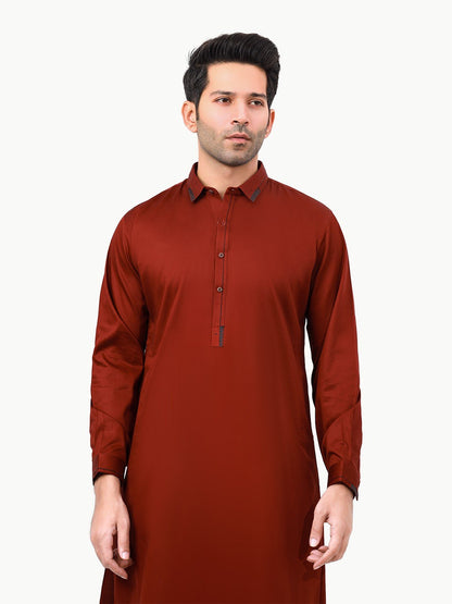 Edenrobe - Men's Maroon Swish Collection - EMTSW22S-99251