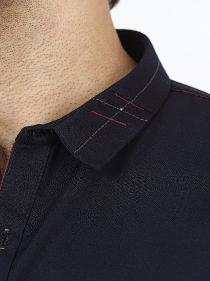 Edenrobe - Men's Dark Navy Swish Collection - EMTSW22S-99252