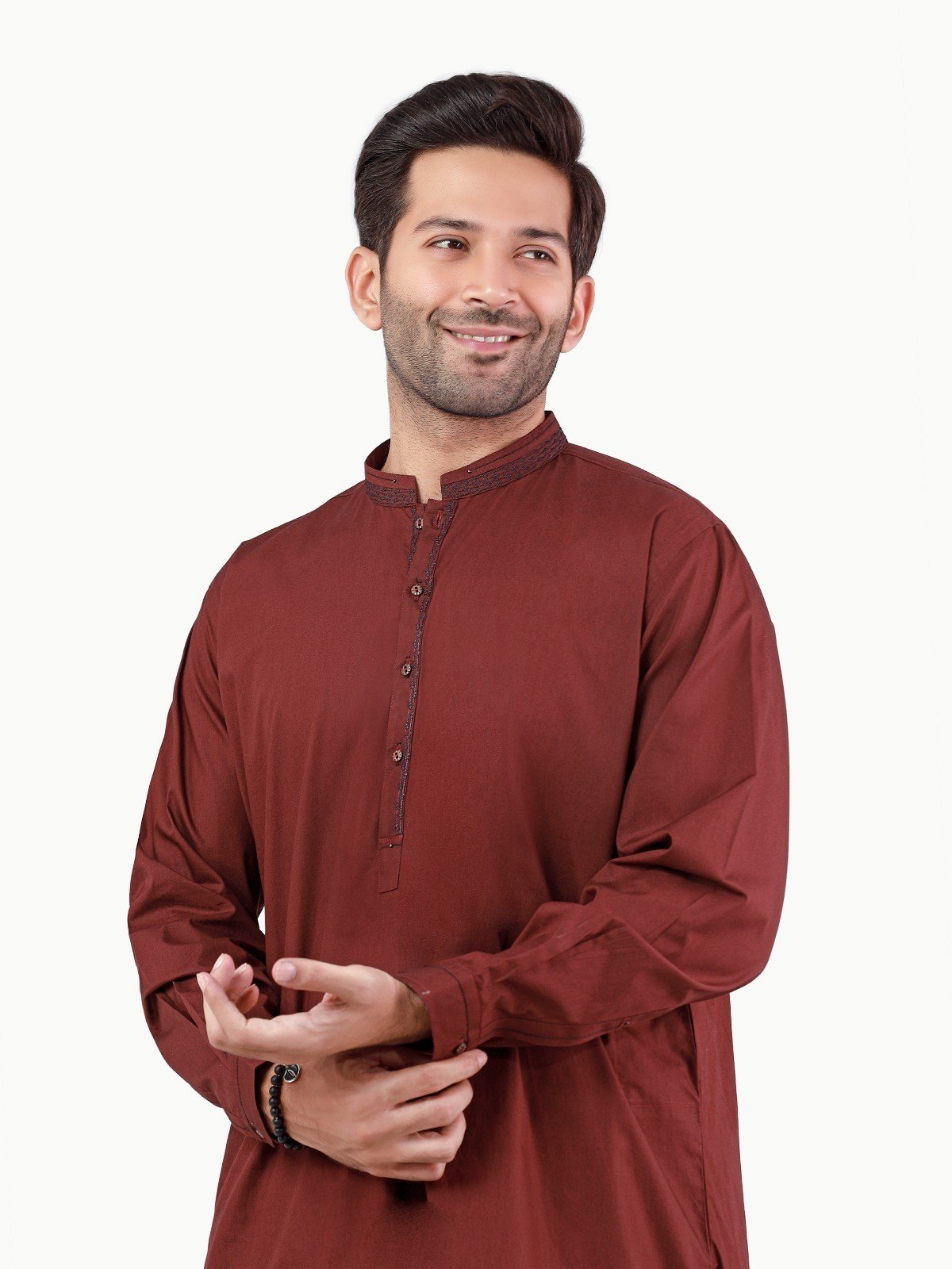 Edenrobe - Men's Dark Maroon Swish Collection - EMTSW22S-99256