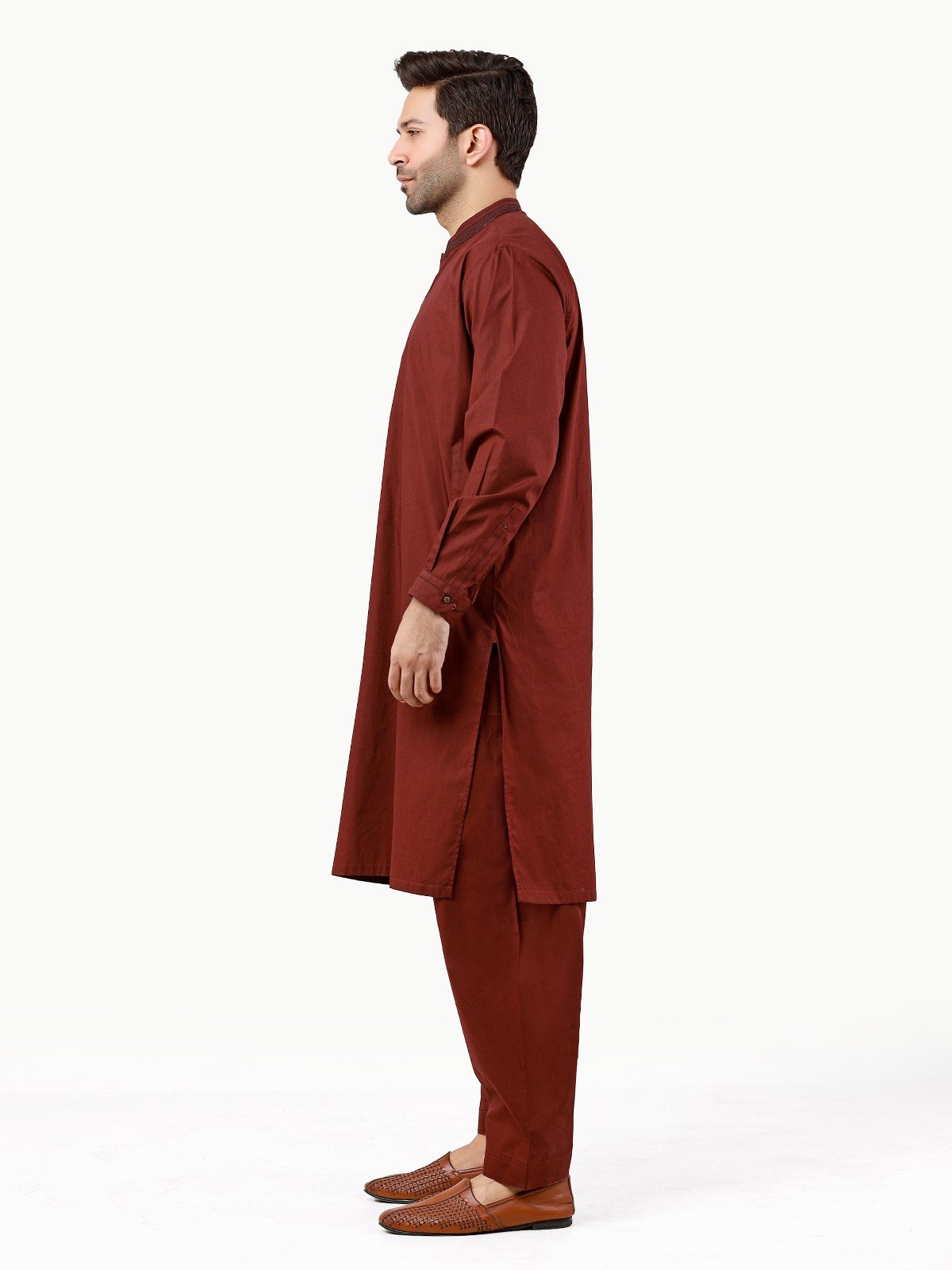 Edenrobe - Men's Dark Maroon Swish Collection - EMTSW22S-99256