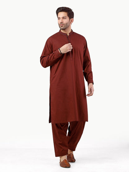 Edenrobe - Men's Dark Maroon Swish Collection - EMTSW22S-99256