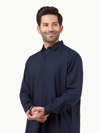 Edenrobe - Men's Navy Blue Swish Collection - EMTSW22S-99257