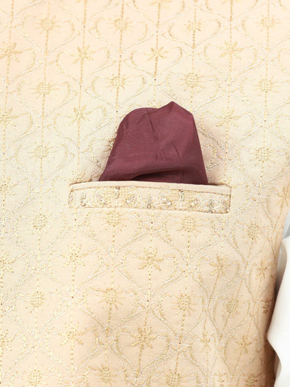 Edenrobe - Men's Fawn Waist Coat Ceremonial - EMTWCC22-107