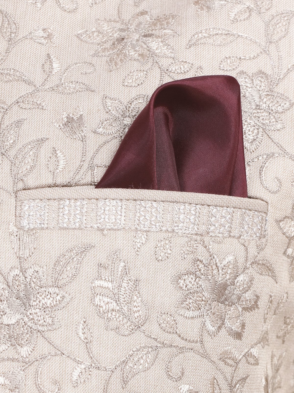 Edenrobe - Men's Light Fawn Waist Coat Ceremonial - EMTWCC22-113