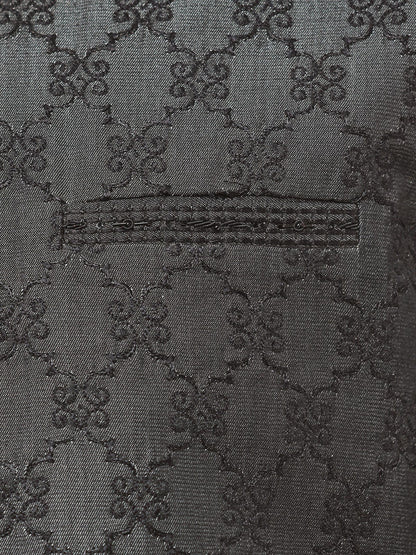 Edenrobe - Men's Dark Grey Waist Coat Ceremonial - EMTWCC22-119