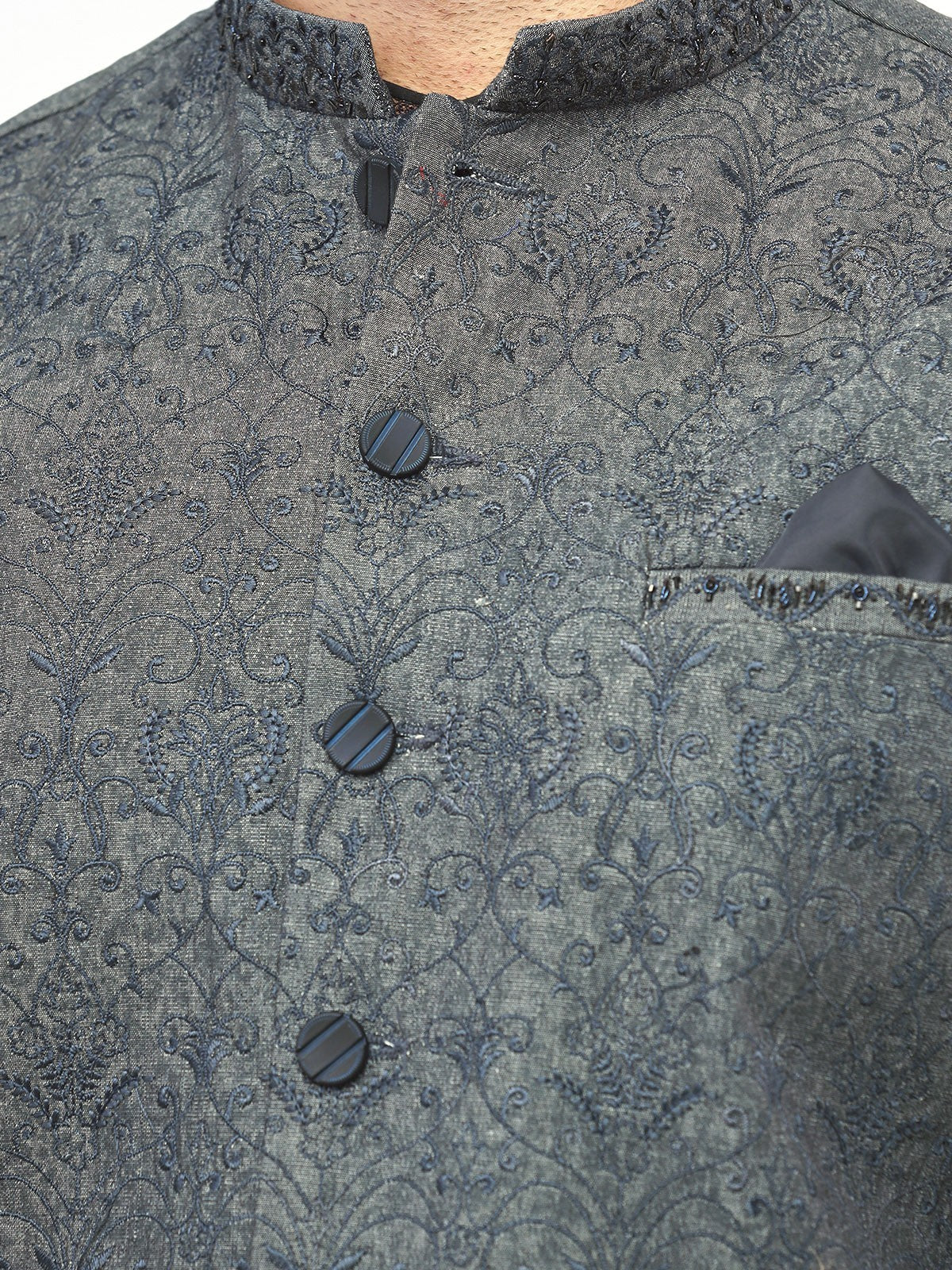 Edenrobe - Men's Navy Waist Coat Ceremonial - EMTWCC22-124