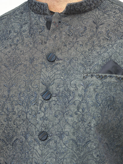 Edenrobe - Men's Navy Waist Coat Ceremonial - EMTWCC22-124