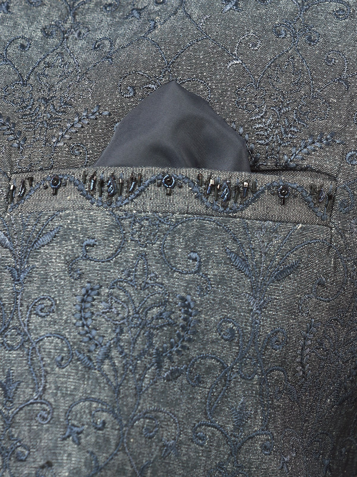 Edenrobe - Men's Navy Waist Coat Ceremonial - EMTWCC22-124