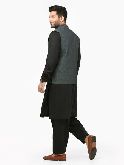 Edenrobe - Men's Navy Waist Coat Ceremonial - EMTWCC22-124