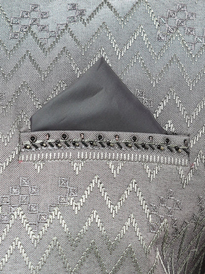 Edenrobe - Men's Grey Waist Coat Ceremonial - EMTWCC22-127