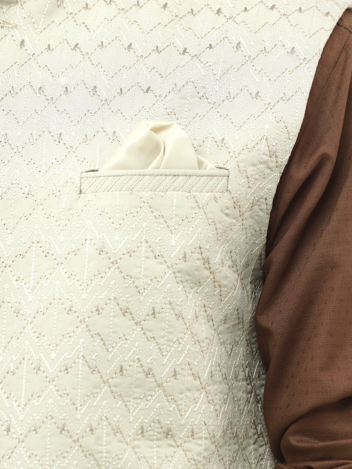 Edenrobe - Men's Light Green Waist Coat Ceremonial - EMTWCC22-129