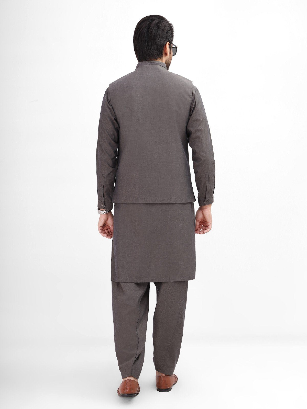 Edenrobe - Men's Grey Waist Coat Suit - EMTWCS21-011