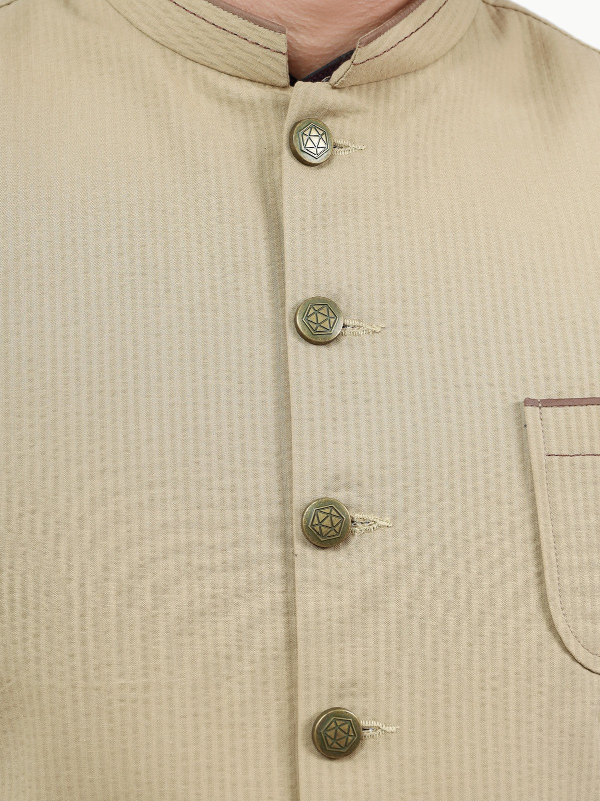 Edenrobe - Men's Fawn Waist Coat - EMTWC22-35781