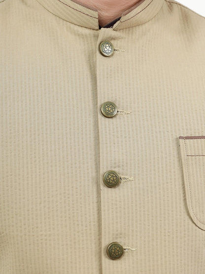 Edenrobe - Men's Fawn Waist Coat - EMTWC22-35781