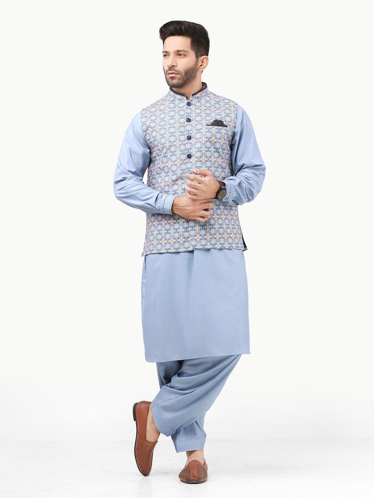 Edenrobe - Men's Multi Waist Coat - EMTWC22-35783