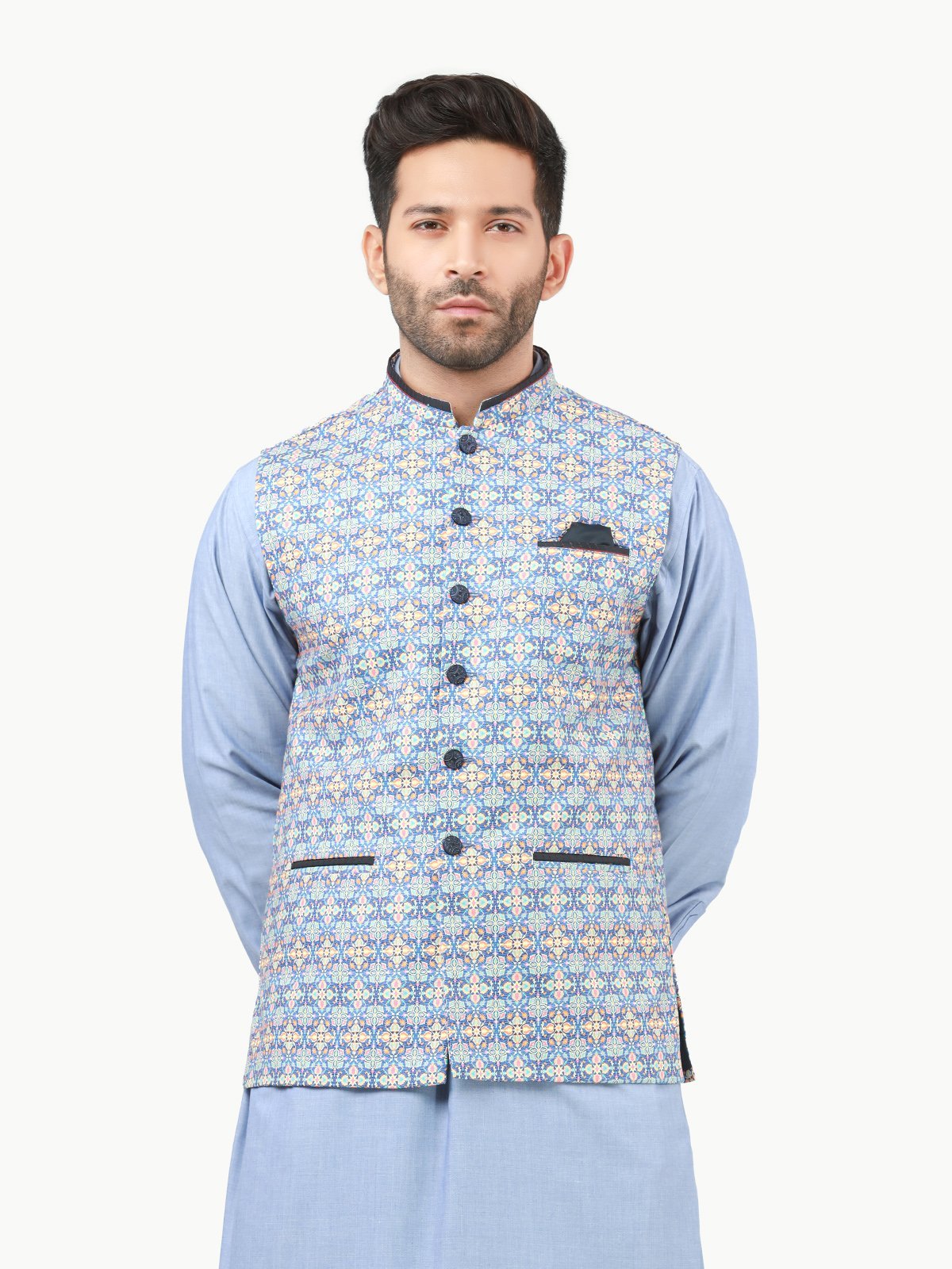 Edenrobe - Men's Multi Waist Coat - EMTWC22-35783