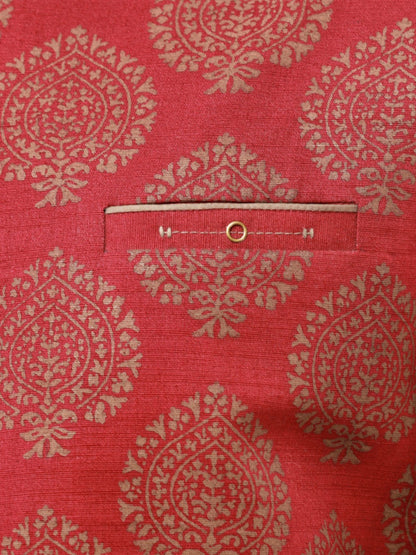 Edenrobe - Men's Burgundy Waist Coat - EMTWC22-35784