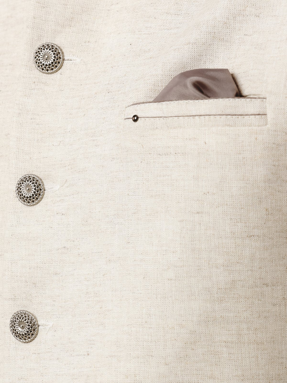 Edenrobe - Men's Cream Waist Coat - EMTWC22-35788