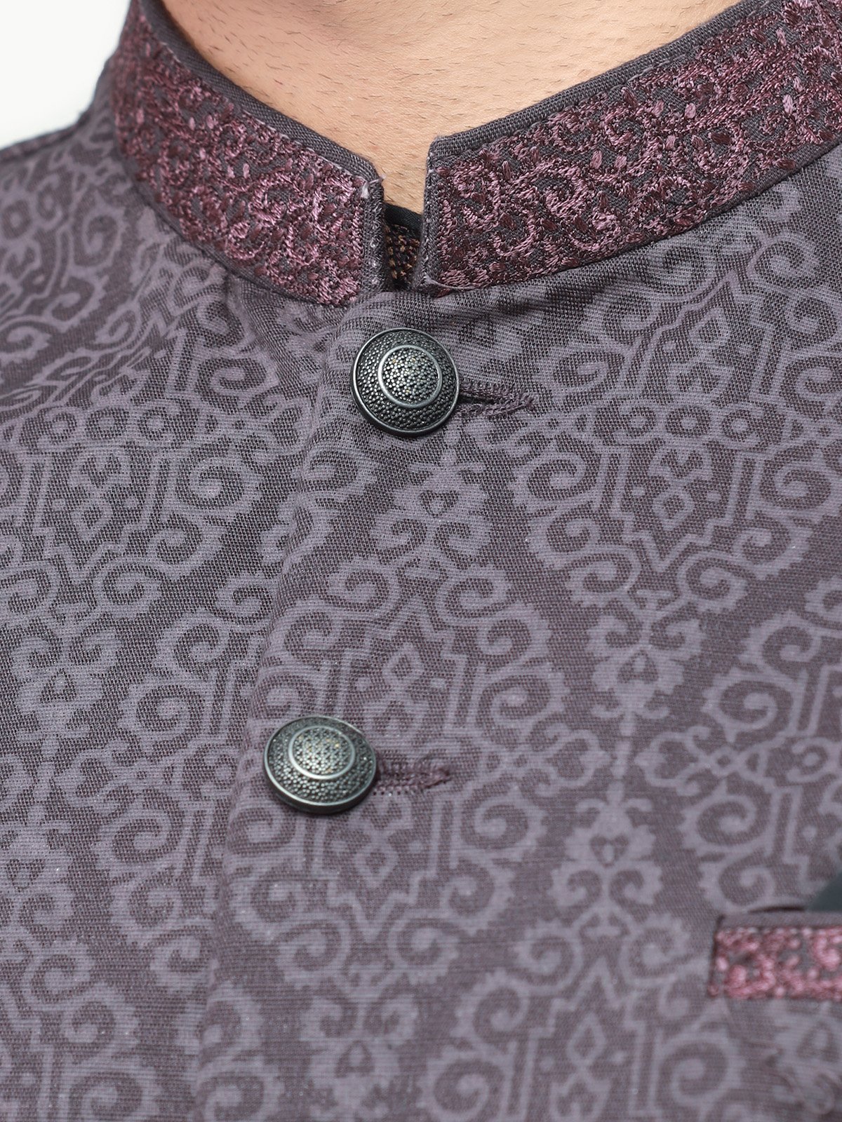 Edenrobe - Men's Dark Purple Waist Coat - EMTWC22-35789