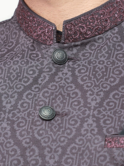 Edenrobe - Men's Dark Purple Waist Coat - EMTWC22-35789