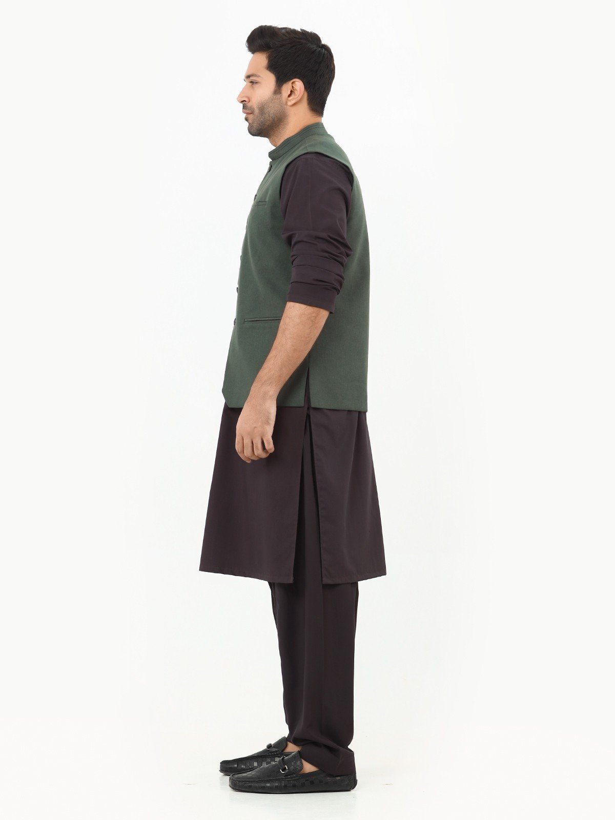 Edenrobe - Men's Bottle Green Waist Coat - EMTWC22-35790