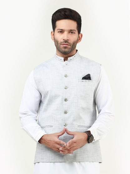 Edenrobe - Men's Light Grey Waist Coat - EMTWC22-35795